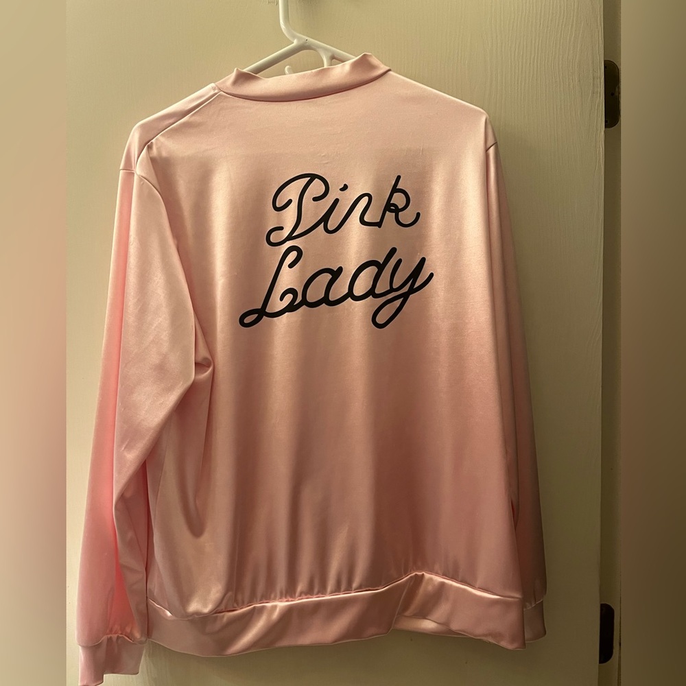 Pink Lady Satin Bomber Jacket - Pink - Picture 3 of 3
